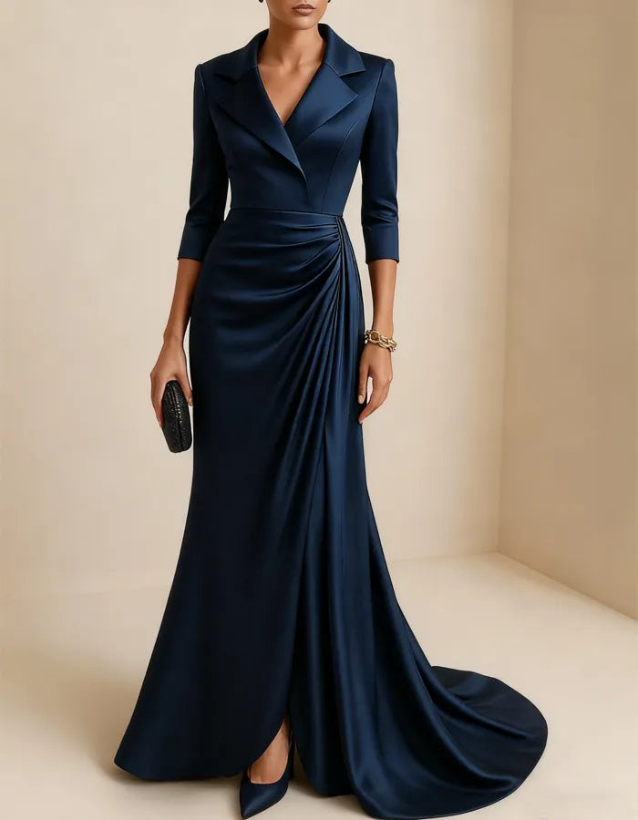 Satin Floor-Length Maxi Dress