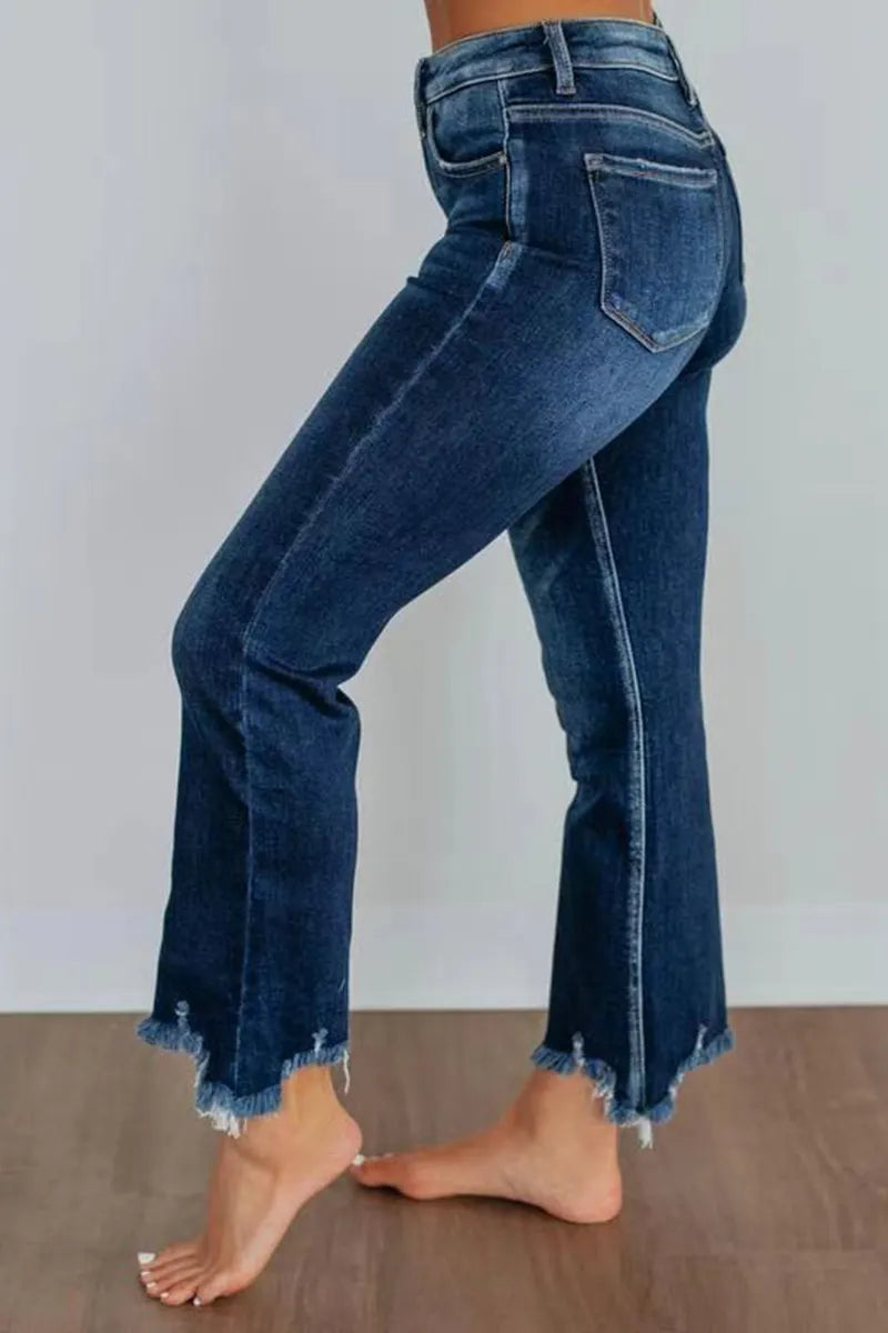Women's Staple Classic Flared Ankle-Length Jeans
