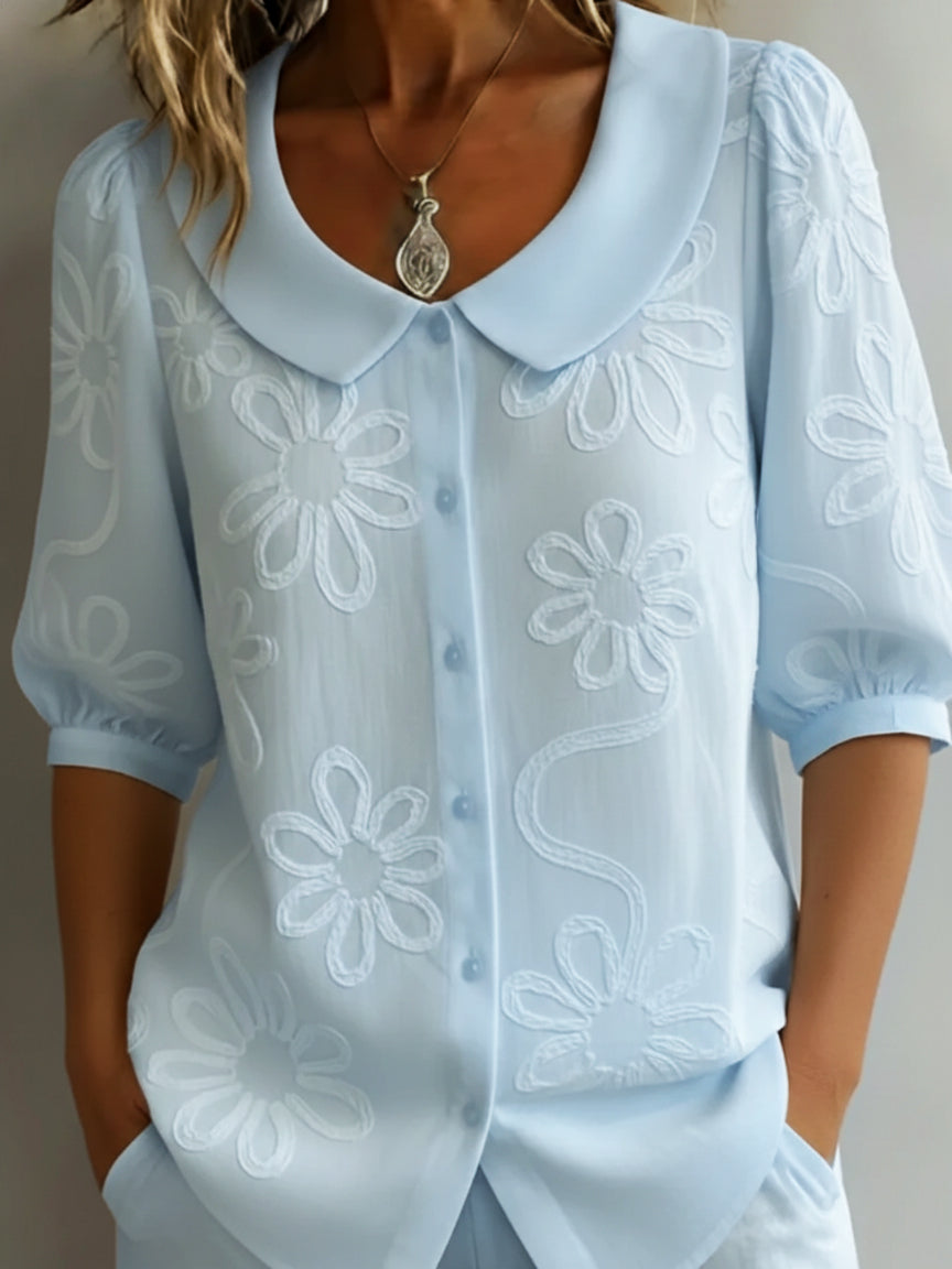 Soft-Touch Floral Blouse