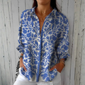 Helen | Blue Garden Blouse