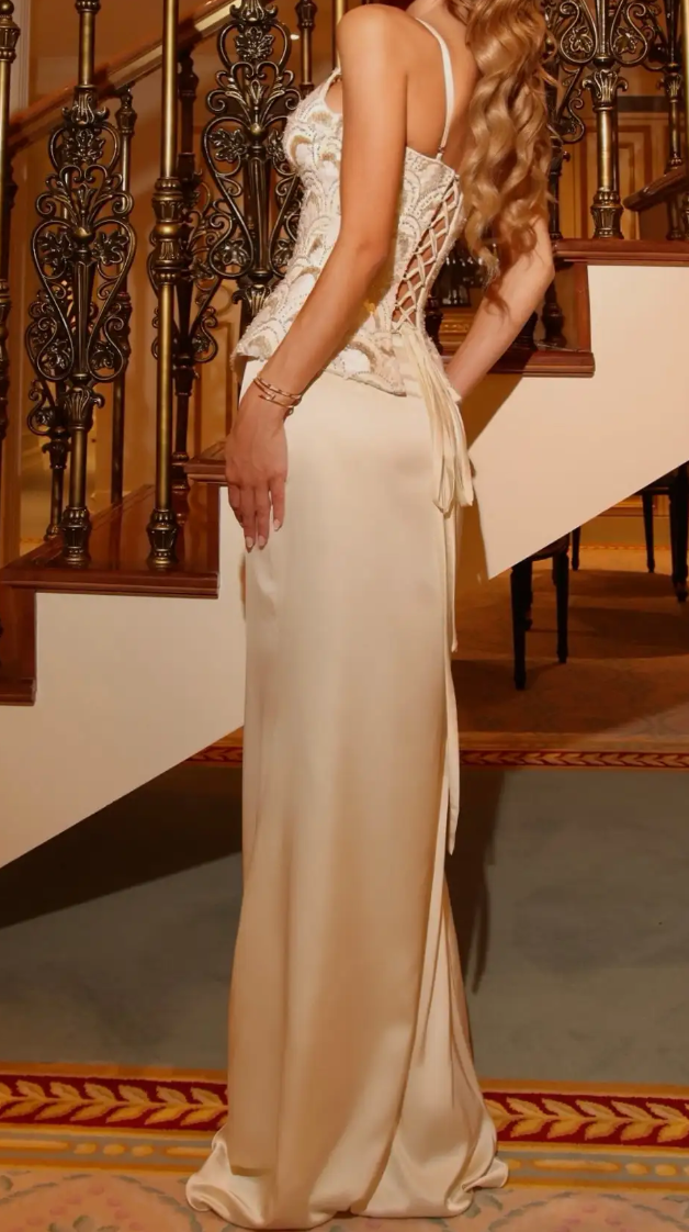 Pearl Set with Maxi Skirt