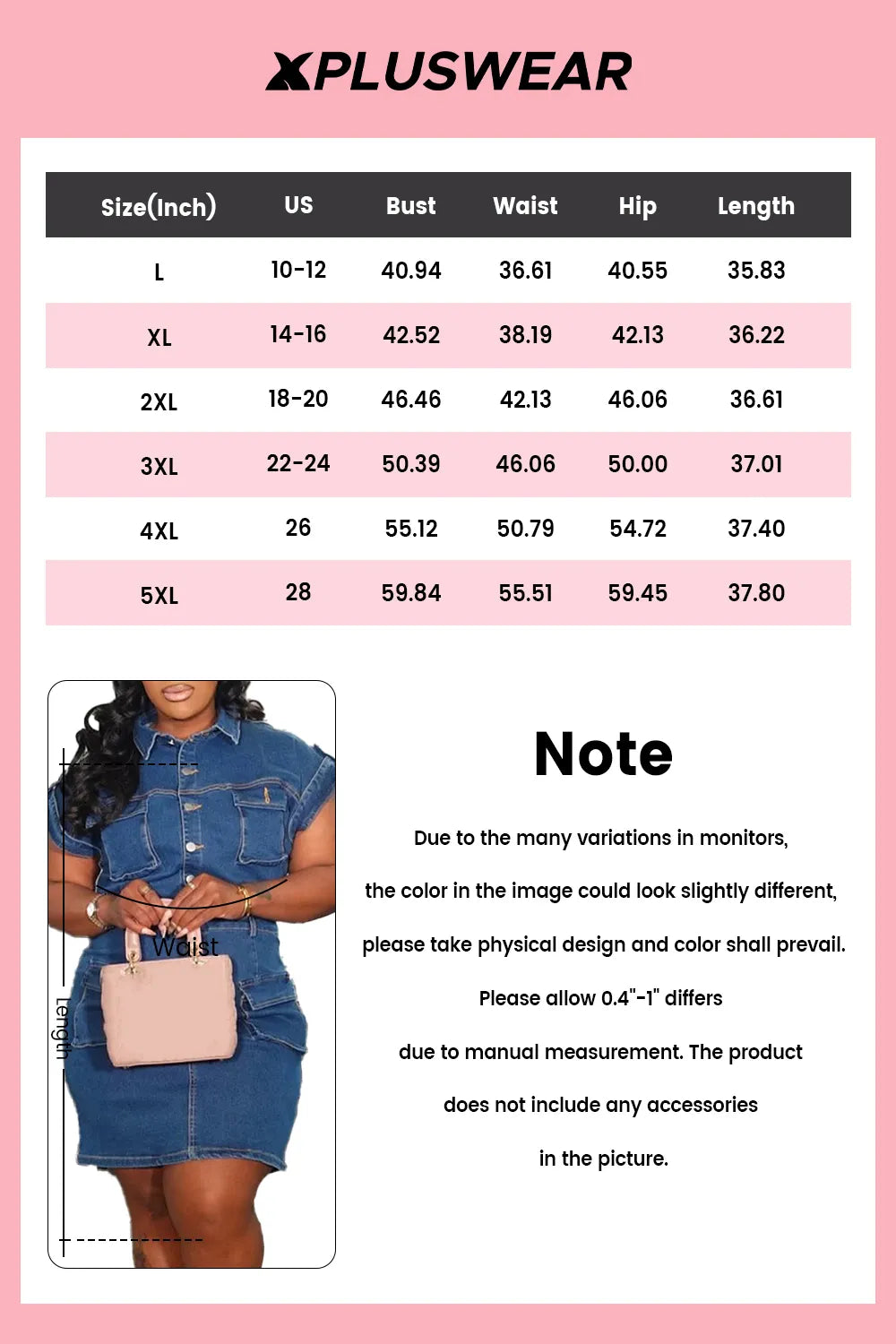 Plus Size Business Casual Blue Shirt Collar Short Sleeve Pocket Roll Tab Denim Mini Dresses
