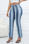 Women's Vintage Unique Design Ombre Straight Leg Jeans