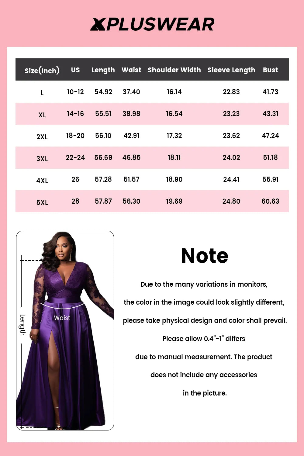 Purple V Neck Long Sleeve Split See Through Lace Satin Maxi Dresses