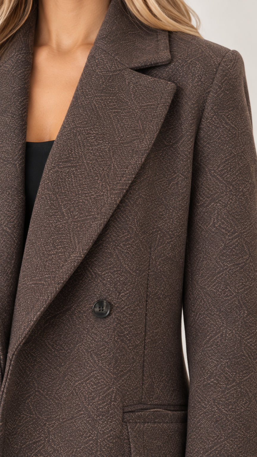 Women's Notch Lapel Floor-Length Maxi Overcoat