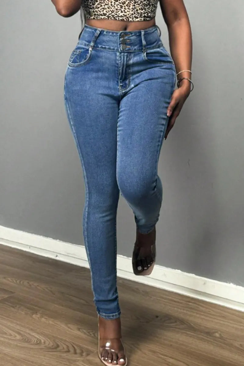 Women's Versatile Stretch High Rise Jeans