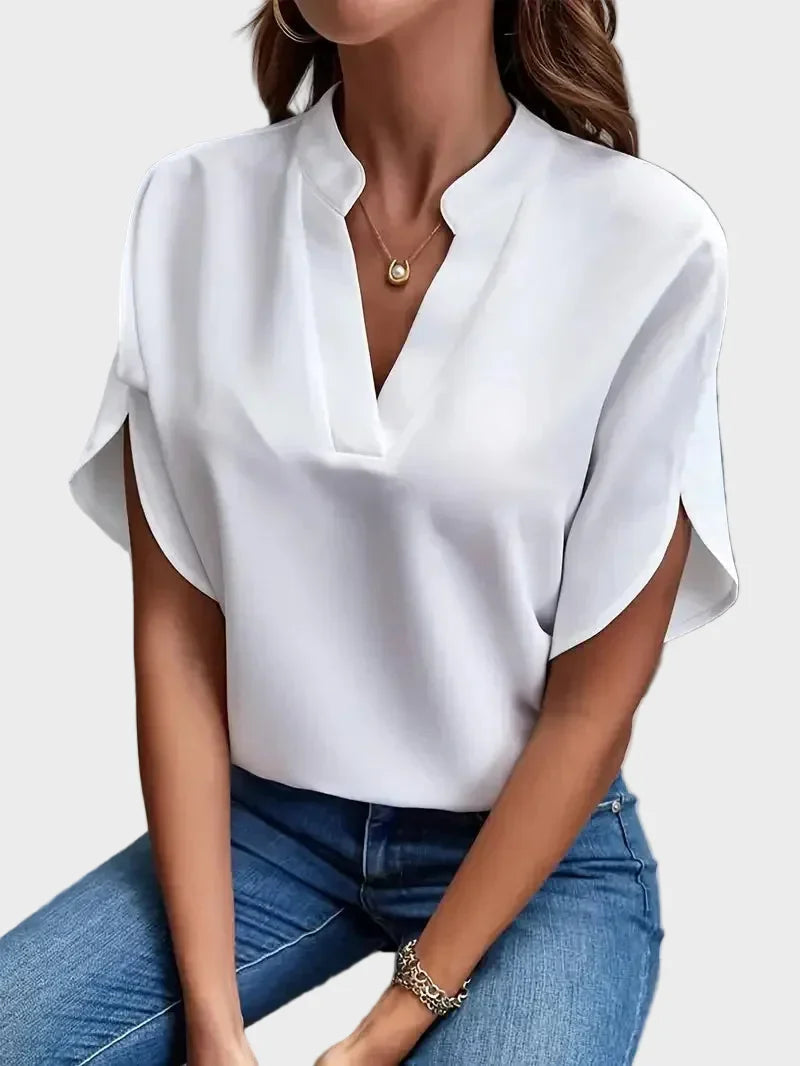 Vivienne | V-Neck Flowing Blouse