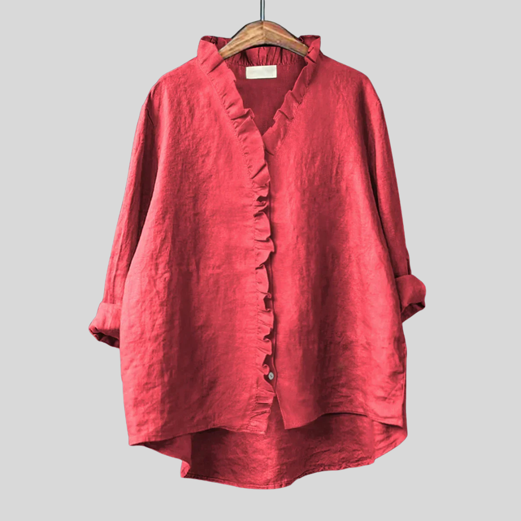 Geraldine | Ruffle Collar Shirt