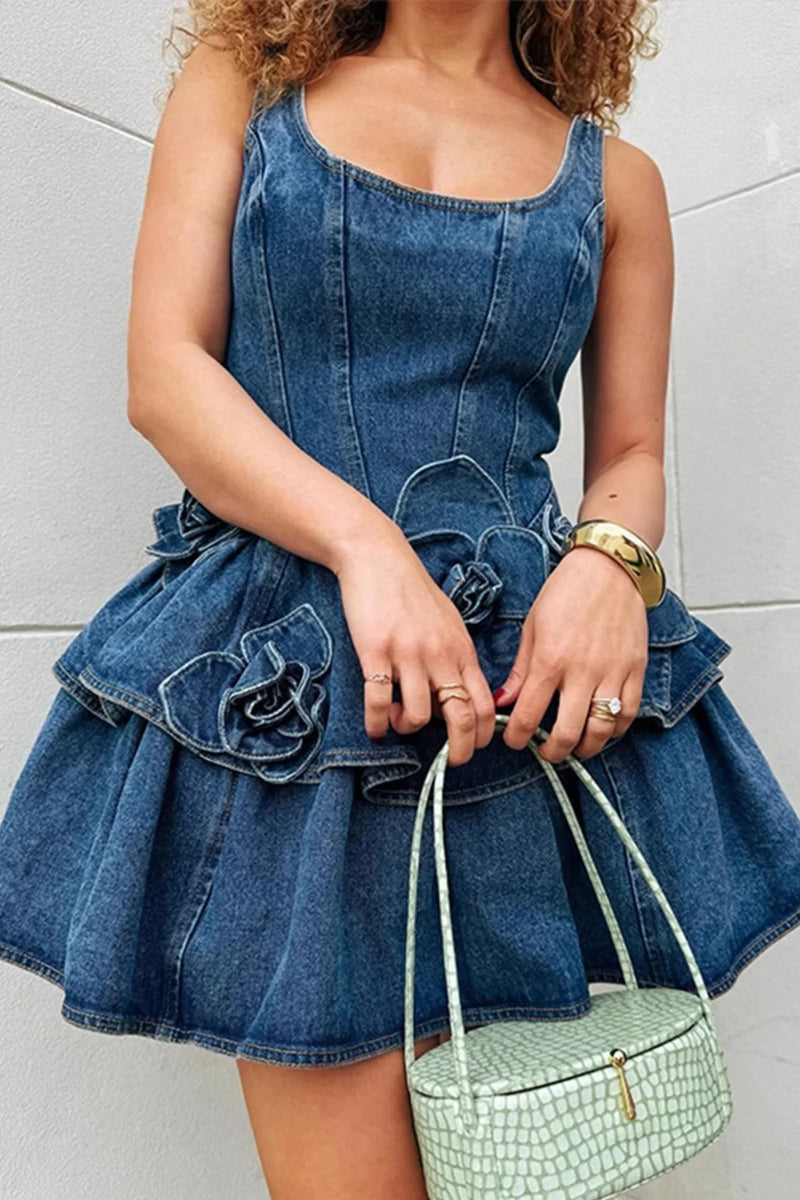 Ladies' Hot Selling Casual Denim Dress
