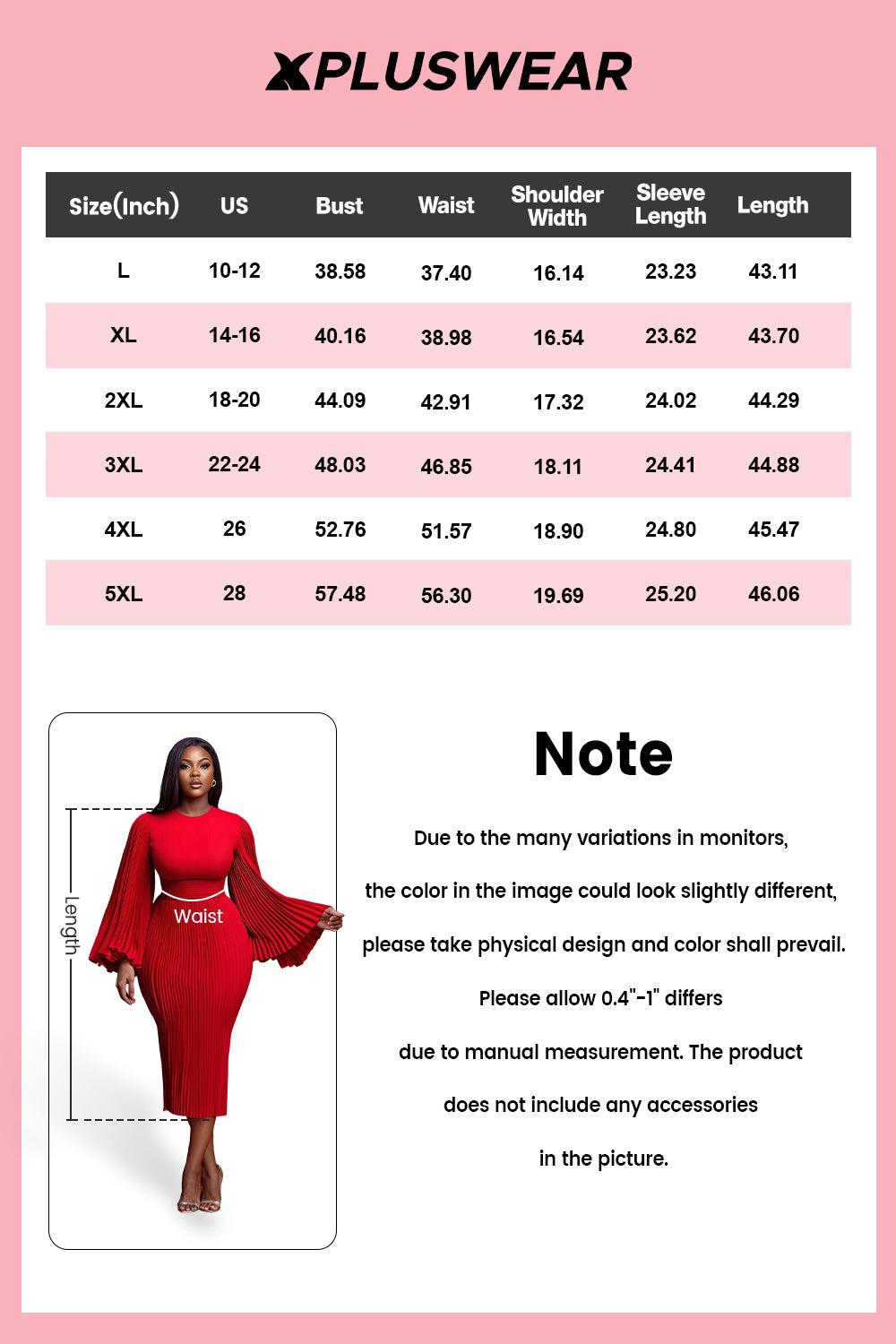 Christmas Red Round Neck Flare Long Sleeve Bodycon Elegant Pleated Knitted Midi Dresses