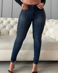 Women's Casual Rhinestone Skinny Jeans