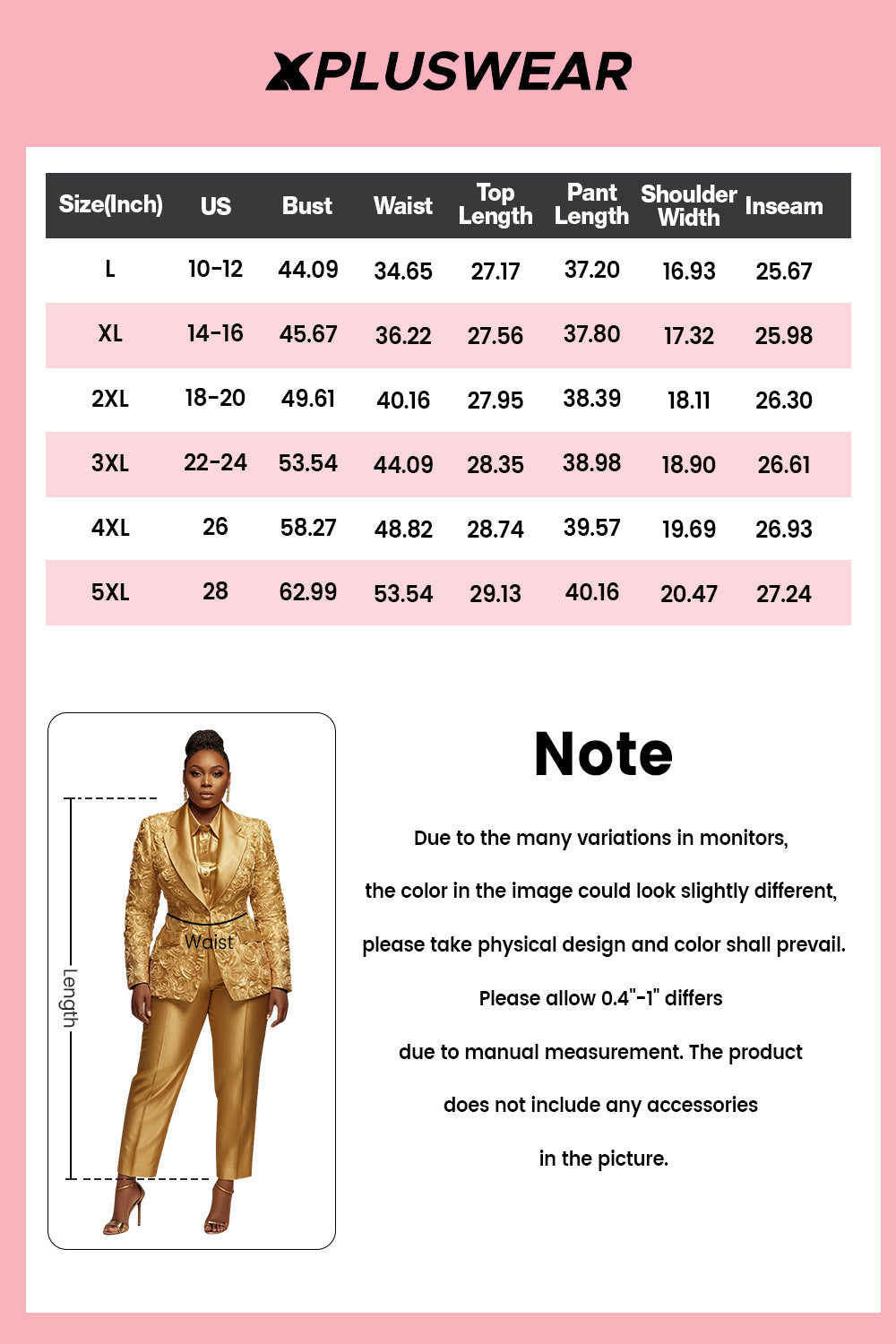 Christmas Gold Lapel Collar Long Sleeve Jacquard Elegant Satin Two Piece Pant Suits