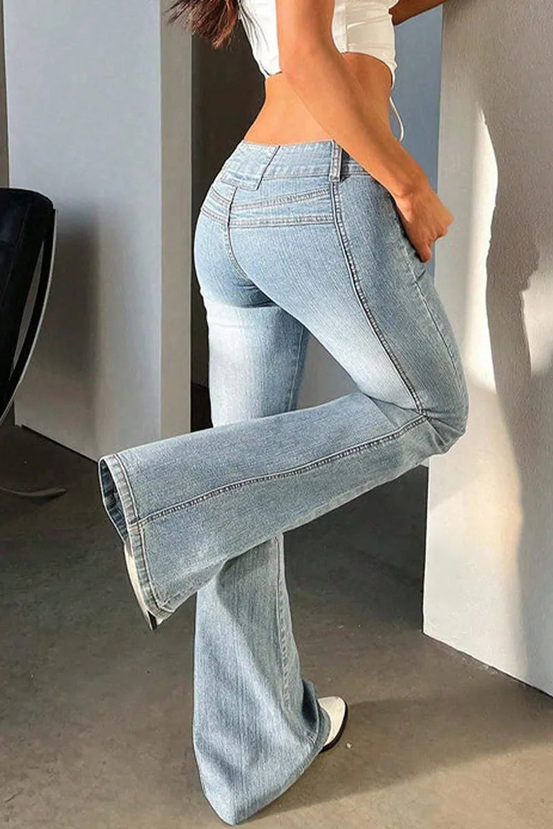 Women's Fashion High Stretch Slim Fit Flare Jeans