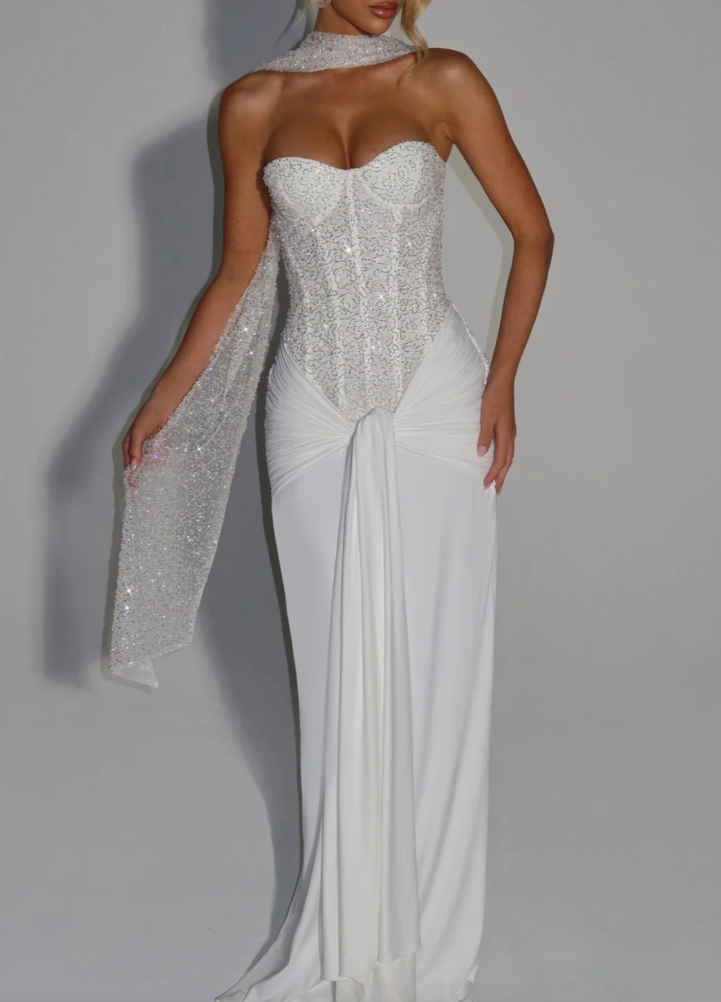White Bridal Formal Dresses Collection:Corset, Satin & Lace Wedding Gowns, Evening Prom & Bridesmaid Dresses for Women