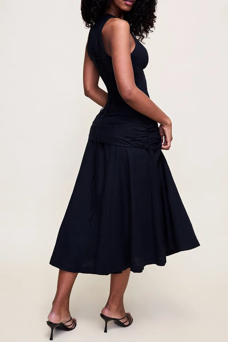 Women's Elegant Long Dress With Cutout Neckline