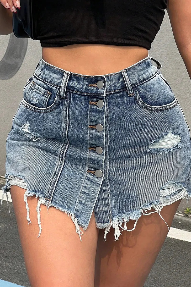Women's Y2K Short Denim Skirt