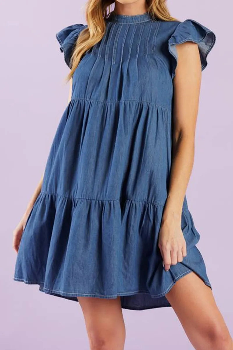 Women's Casual Loose Fit Denim Dress