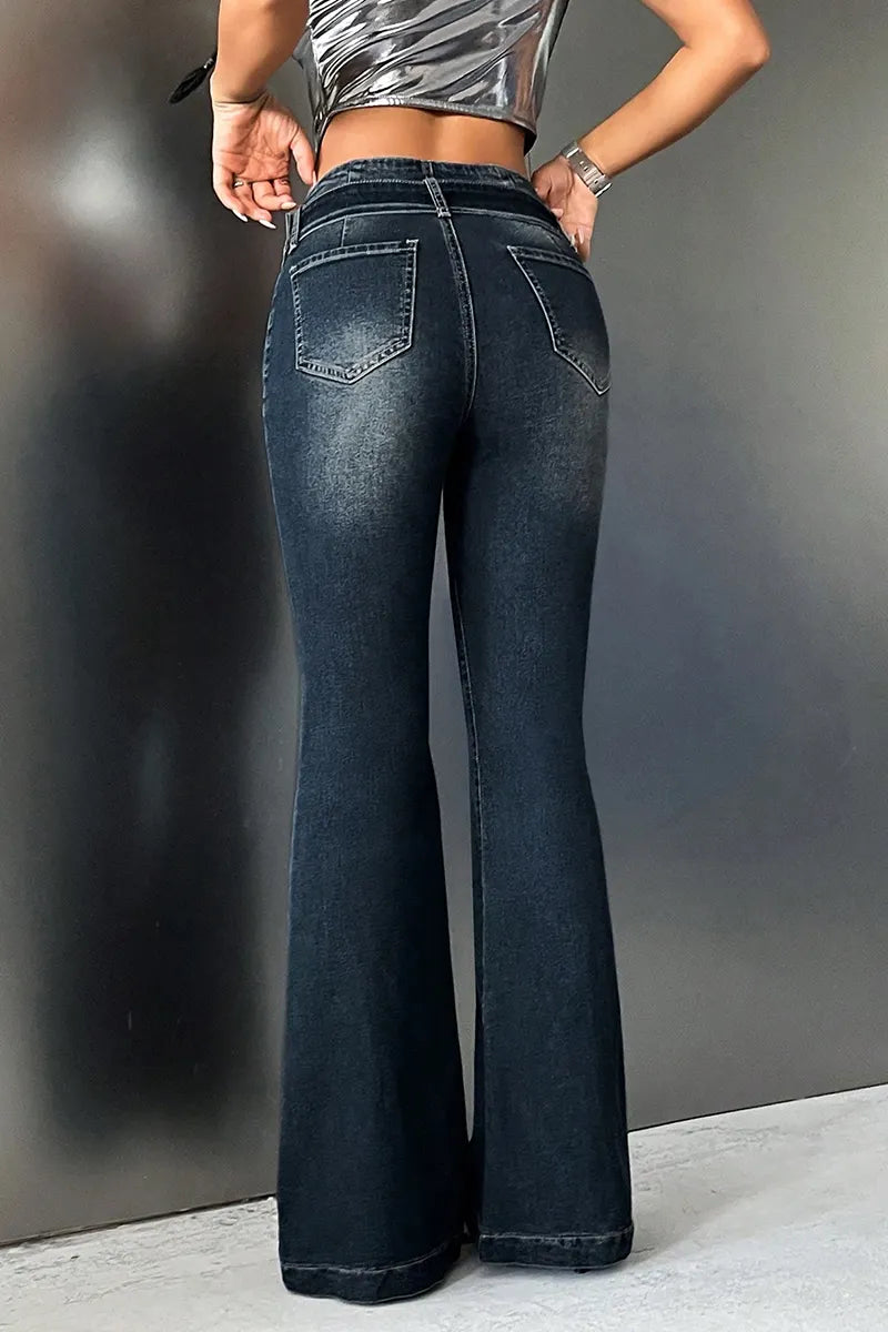 Women's Fashion Flattering Floor-Length Bootcut Jeans