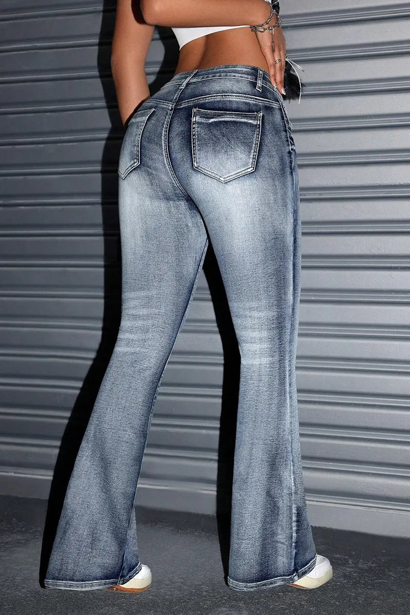 Women's Vintage High Waist Stretch Bootcut Jeans