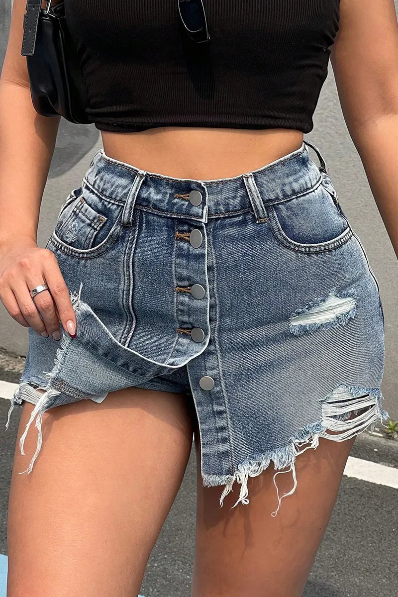 Women's Y2K Short Denim Skirt