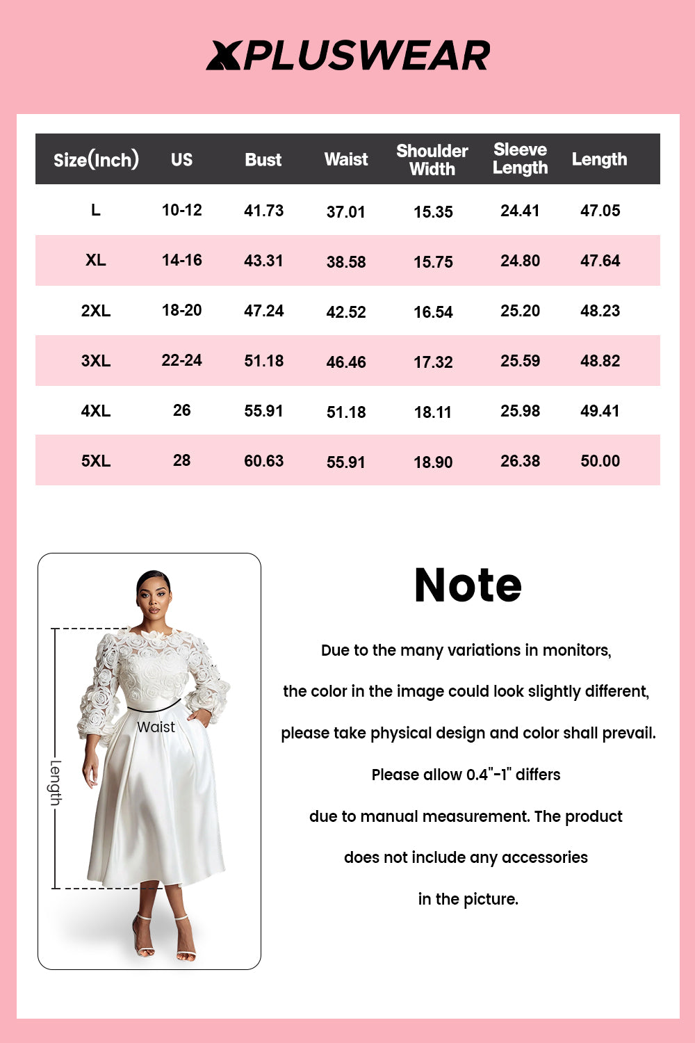 Wedding White Round Neck 3/4 Sleeve 3D Elegant Pocket Satin Midi Dresses