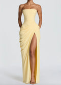 Butter Yellow Chiffon Maxi Dress Collection