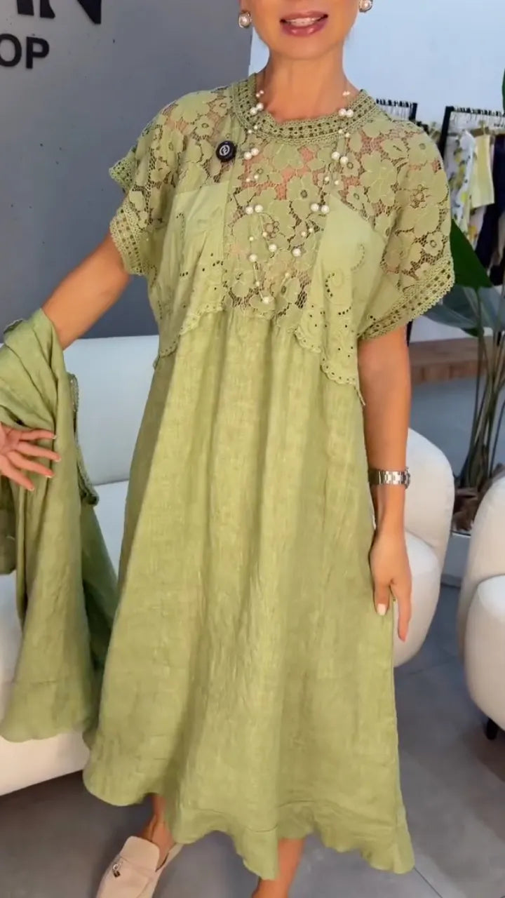 Women's Crew-Neck Cut-Out Panel Dress