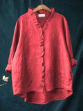 Geraldine | Ruffle Collar Shirt