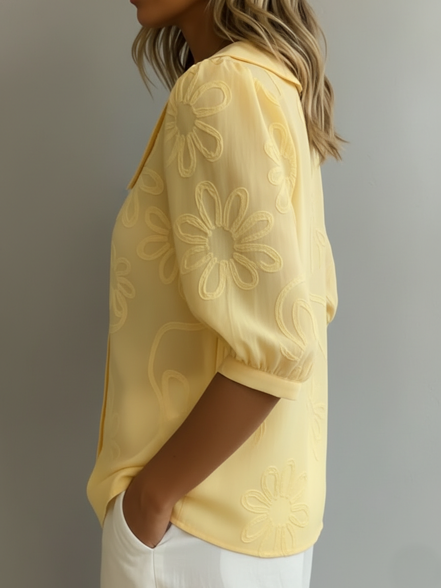 Soft-Touch Floral Blouse