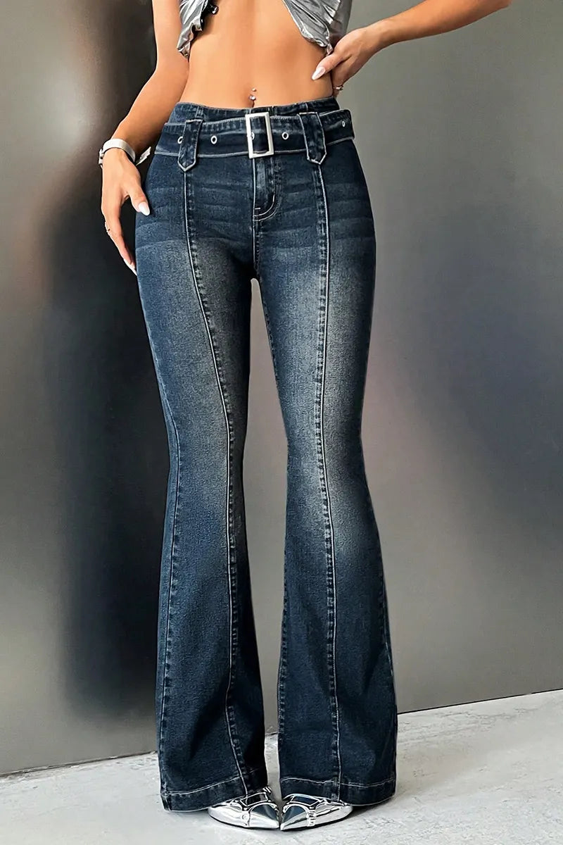 Women's Fashion Flattering Floor-Length Bootcut Jeans