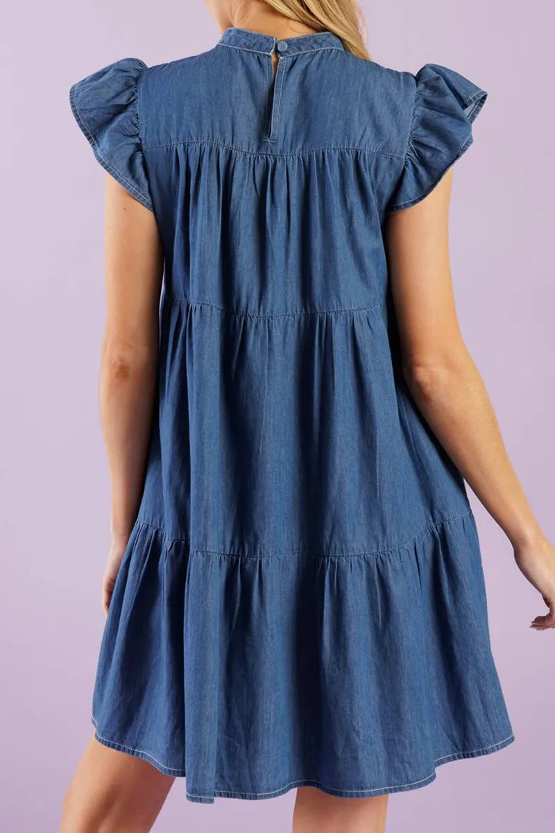 Women's Casual Loose Fit Denim Dress