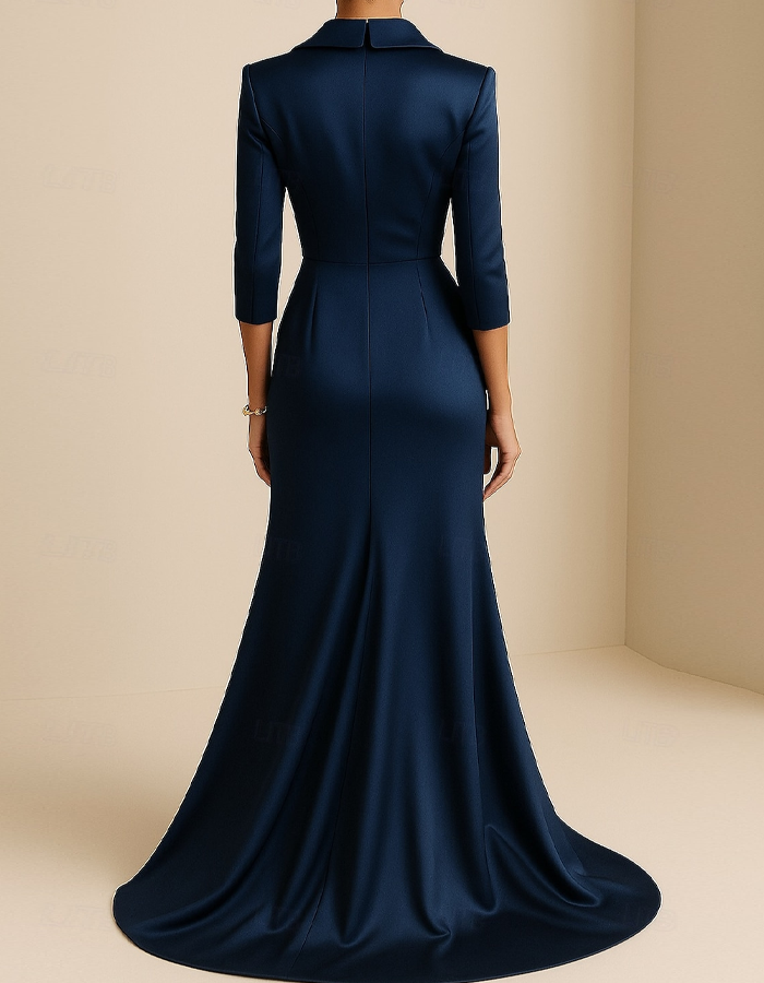Satin Floor-Length Maxi Dress