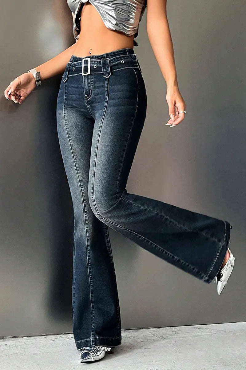 Women's Fashion Flattering Floor-Length Bootcut Jeans
