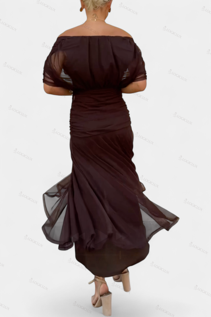 Long Floral Dress with V-Neck