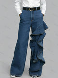 Stylish Ruffled Jeans