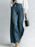 Women's High-waisted Casual Loose-fitting Wide-leg Jeans