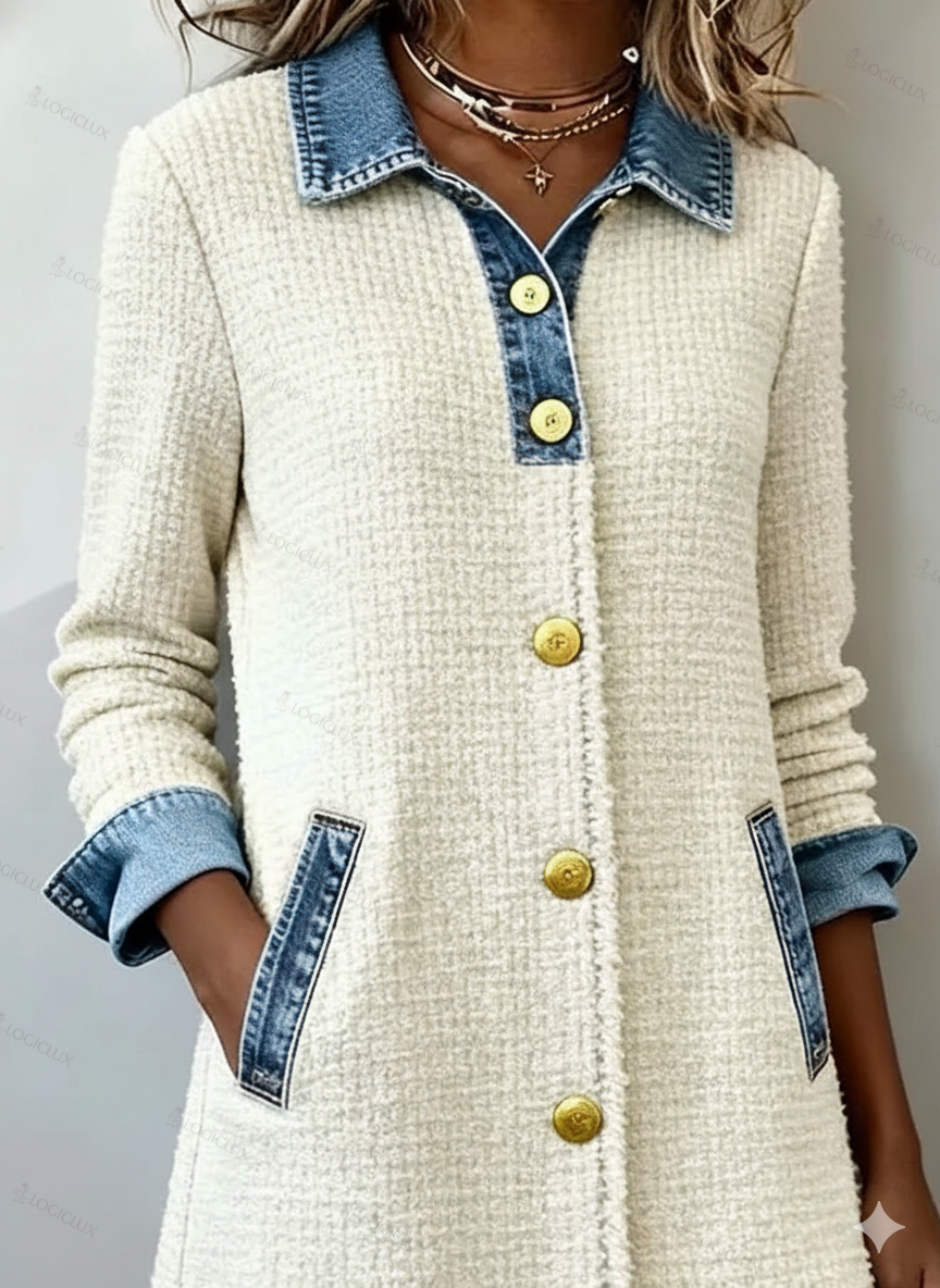 Women'S Casual Denim Patchwork Dress