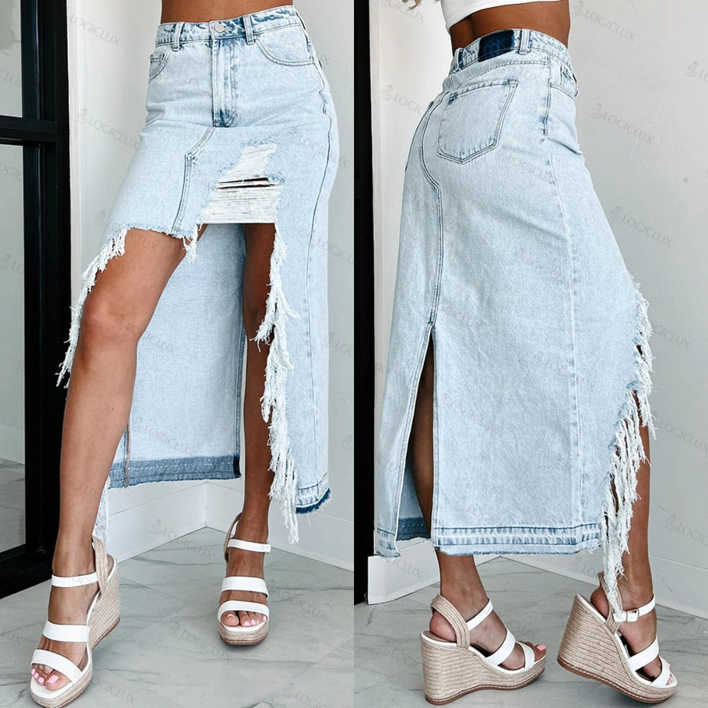 The Denim Maxi Skirt