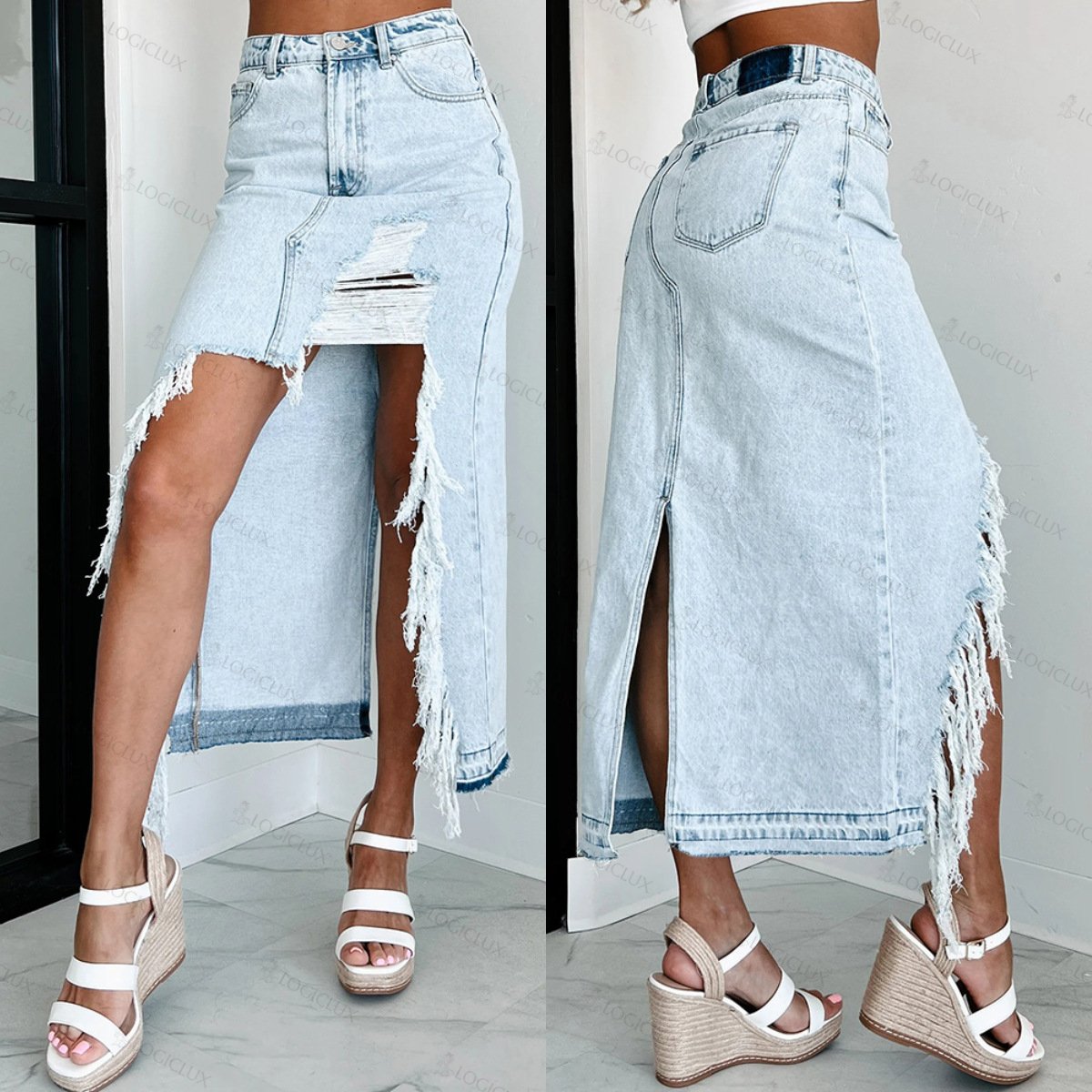 The Denim Maxi Skirt