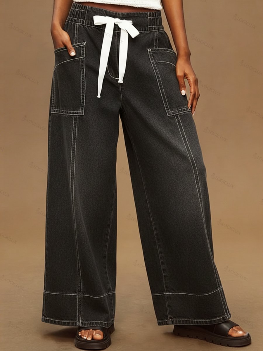 Women's Casual Elastic Waist Jeans