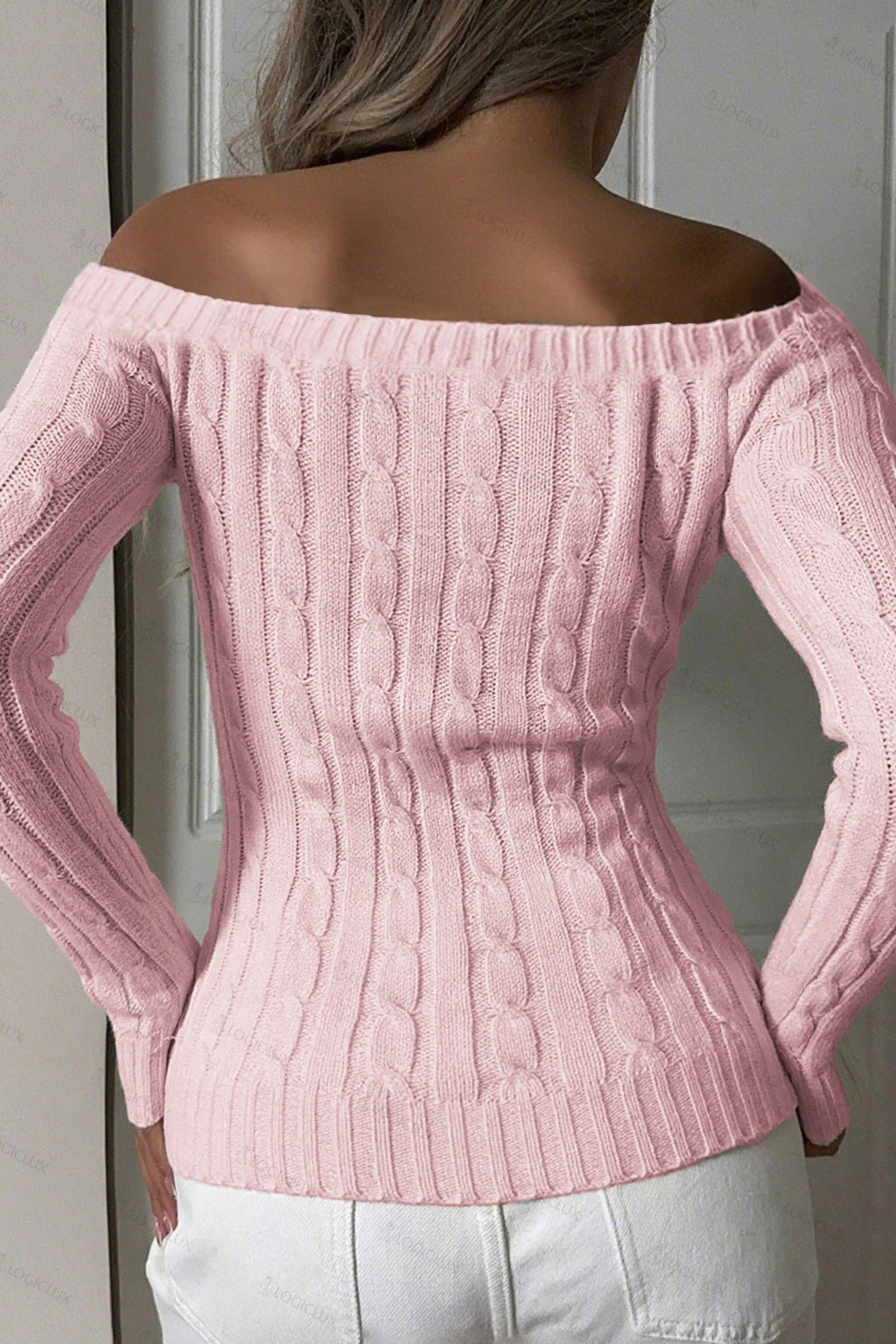 Slim Fit Off Shoulder Sweater