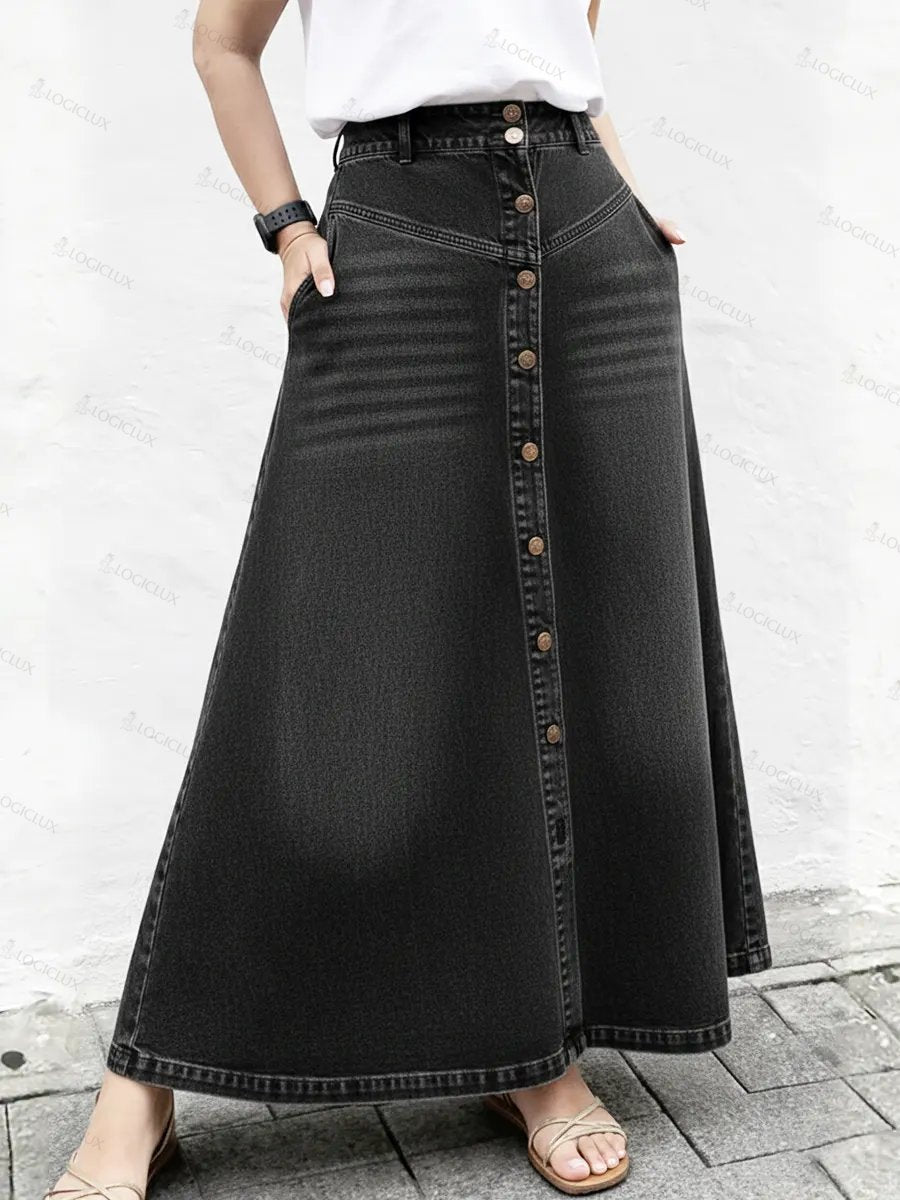 Women's Casual Denim A-line Skirt