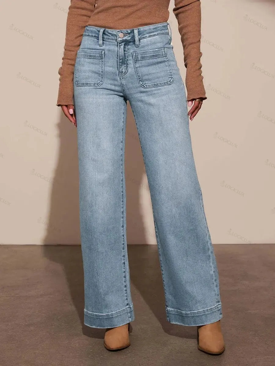 Women's Casual And Fashionable Cotton Denim Jeans