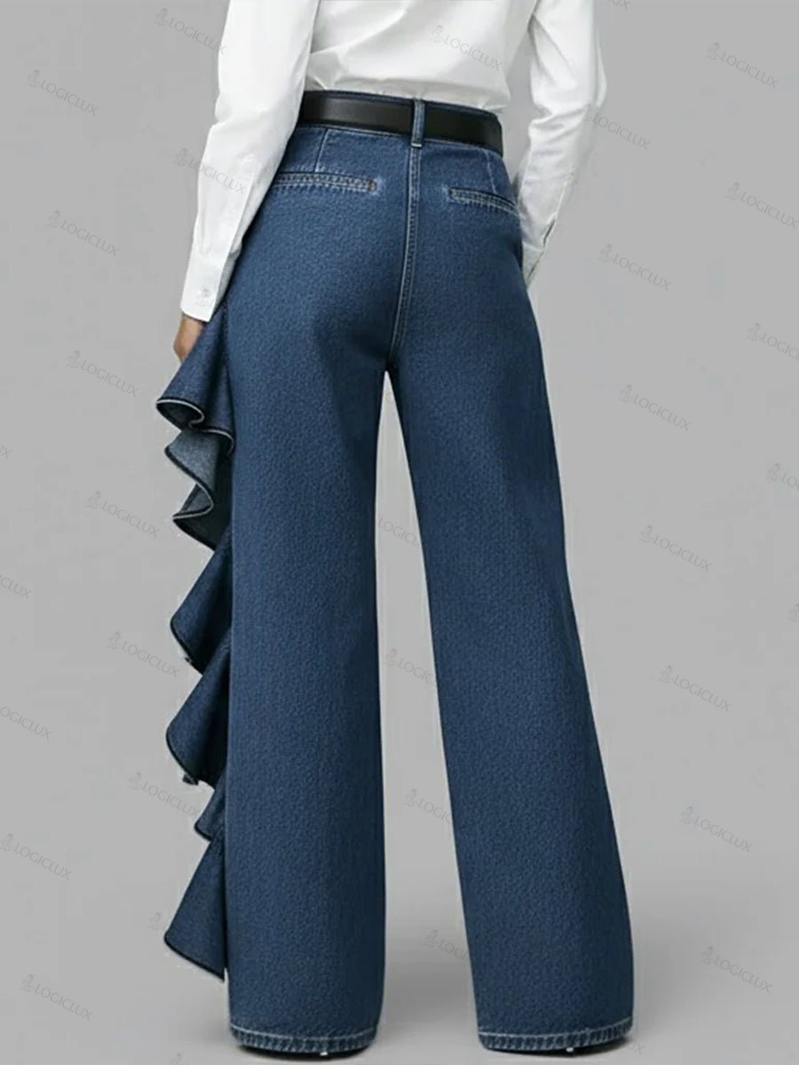 Stylish Ruffled Jeans