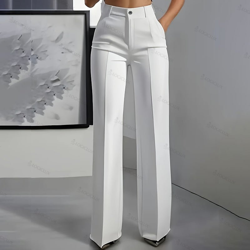 ElaraTM - High Waisted Wide Leg Suit Trousers