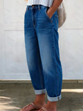 Women's Straight-leg Casual Cotton Jeans