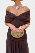 Long Floral Dress with V-Neck