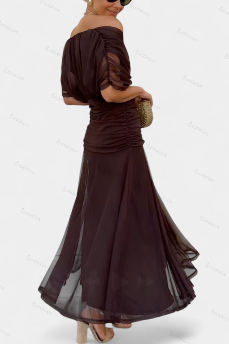 Long Floral Dress with V-Neck