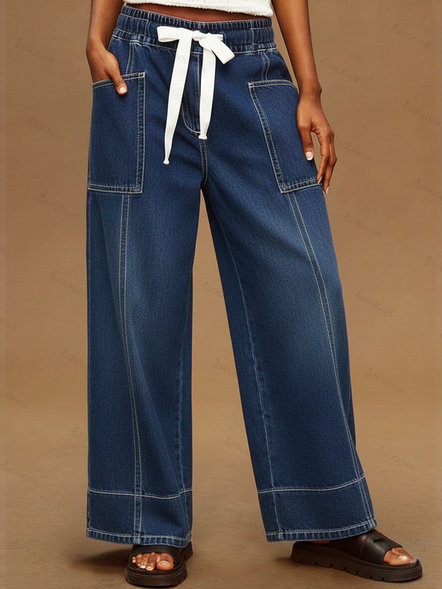 Women's Casual Elastic Waist Jeans