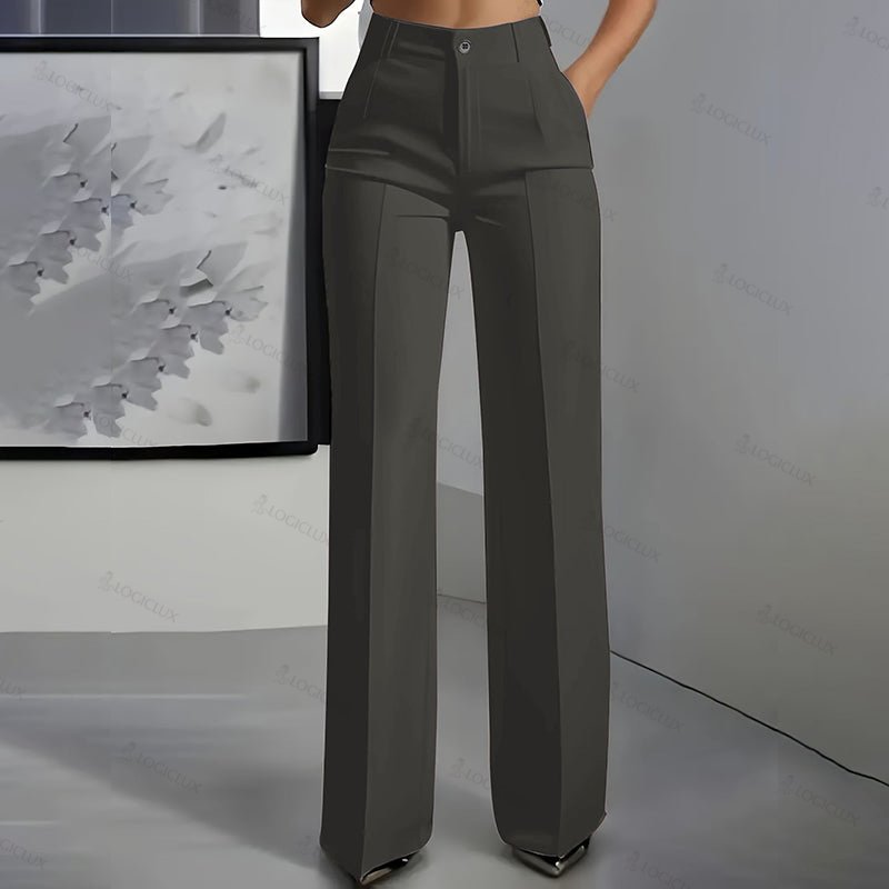 ElaraTM - High Waisted Wide Leg Suit Trousers